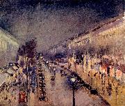 Boulevard Montmartre in der Nacht Camille Pissarro